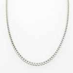 Mens White-Gold Franco Link Chain Length - 20 inches Width - 1.5mm 3