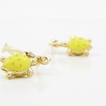 14K Yellow gold Tortoise chandelier earrings for Children/Kids web381 3