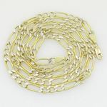 10K Yellow Gold diamond cut figaro chain GC105 1