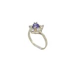 10k Yellow Gold Syntetic purple gemstone ring ajr17 Size: 8.5 1