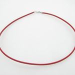 Unisex genuine leather braided cuff crystal necklace bangle jewelry swag red leather necklace 1