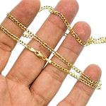 10K YELLOW Gold SOLID ITALY CUBAN Chain - 24 Inches Long 3MM Wide 3