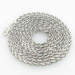 Mens .925 Italian Sterling Silver Wheat Link Chain Length - 30 inches Width - 2.5mm 1