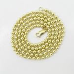 "Mens 10k Yellow Gold combat ball link chain ELNC60 24"" long and 4mm wide 3"