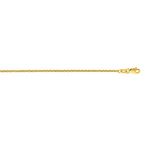 14K Yellow Gold 1.9mm wide Diamond Cut Forsantina Chain with Lobster Clasp 1