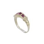 10k Yellow Gold Syntetic red gemstone ring ajjr35 Size: 3.75 1