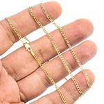 10K YELLOW Gold HOLLOW ITALY CUBAN Chain - 18 Inches Long 2.8MM Wide 3