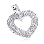 Ladies 14K Natural 0.5 Ctw Diamonds Heart Pendant