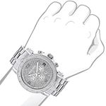 Oversized Mens Diamond Watch 0.25Ct LUXURMAN Esc-3