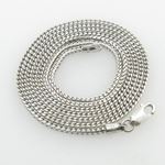 Mens White-Gold Franco Link Chain Length - 22 inches Width - 1.5mm 1