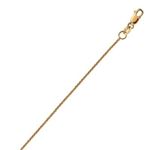 14K Yellow Gold 1.1mm wide Diamond Cut Rolo Chain with Lobster Clasp 1