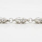 Women silver teddy bear link bracelet SB8 7 inches long and 7mm wide 3