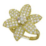 10K Yellow Gold womens flower ring ASVJ20 1