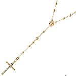 14K YELLOW Gold HOLLOW ROSARY Chain - 28 Inches Long 3.8MM Wide 1