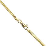 14K Diamond Cut Gold HOLLOW FRANCO Chain - 26 Inches Long 2.5MM Wide 1