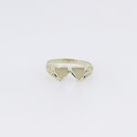 10k Yellow Gold Two mini heart ring ajr37 Size: 6.75 3