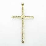 Mens 10K Solid Yellow Gold big x cross Length - 2.91 inches Width - 1.54 inches 1