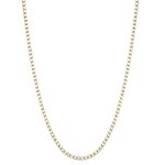 "10K Yellow Gold 6mm wide 26"" long diamond cut Curb Cuban Italy Chain Necklace with Lobster Clasp G