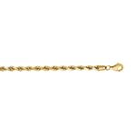 "14K SOLID Yellow Gold ROPE Chain Necklace 4.0MM Wide Sizes: 18""