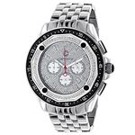 Centorum Large Mens Real Diamond Watch 0.55ct Chronograph Falcon Leather Bands 1