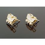 Sterling Silver Butterfly Fashion Hand Set Stud Earrings ME0208d 1