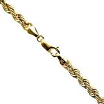 10K YELLOW Gold HOLLOW ROPE Chain - 28 Inches Long 4.4MM Wide 1