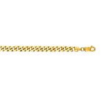 14K Yellow Gold 5.8mm wide Diamond Cut Miami Cuban Link Chain with Lobster Clasp 1