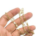 14K YELLOW Gold SOLID FIGARO Chain - 24 Inches Long 4.5MM Wide 3