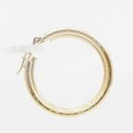 10k Yellow Gold earrings Plain hoop AGBE46 3