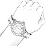 Ladies Real Diamond Watches: Luxurman White Ceramic Watch 1.25ct MOP Galaxy 3