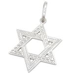 Star of david silver pendant SB57 44mm tall and 26mm wide 1
