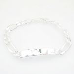 Figaro Link ID Bracelet Necklace Length - 8.5 inches Width - 9mm 1