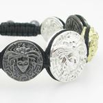 Tri colored Greek style medusa string bracelet beaded macrame jewelry fashion 1