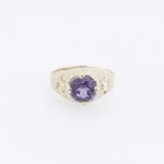 10k Yellow Gold Syntetic purple gemstone ring ajjr78 Size: 2.25 3