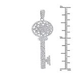 Ladies 14K Natural 1 Ctw Diamond Key Necklace (W-3