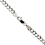 14K WHITE Gold SOLID ITALY CUBAN Chain - 20 Inches Long 4.8MM Wide 1