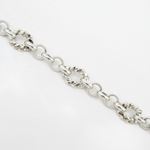 Mens Sterling silver Rope and trace link bracelet 3