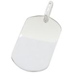 Plain dog tag pendant SB18 38mm tall and 19mm wide 1