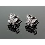 Sterling Silver Butterfly Fashion Hand Set Stud Earrings ME0208 1