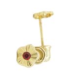 14K Yellow gold Flower cz stud earrings for Children/Kids web488 1