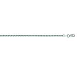 14K White Gold 2.1mm wide Round Wheat Chain with Lobster Clasp 1