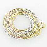 Ladies .925 Italian Sterling Silver Tri Color Snake Link Chain Length - 18 inches Width - 1mm 1