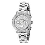 Iced Out Genuine Diamond Watch For Women 2ct Luxurman Montana Chronograph 1