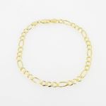 Mens 10k Yellow Gold figaro cuban mariner link bracelet 8 inches long and 5mm wide 3