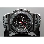 Aqua Master Mens Swiss Made Black Sports Diamond Watch 0.12ctw 1