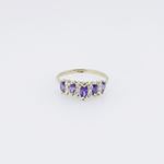 10k Yellow Gold Syntetic purple gemstone ring ajr14 Size: 8 3