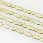 10K Yellow Gold figaro open chain GC83 3