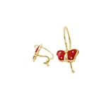 14K Yellow gold Butterfly hoop earrings for Children/Kids web72 1