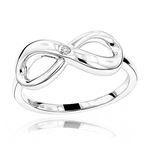 Luxurman Love Quotes: Sterling Silver Infinity Diamond Ring For Women (size 10) 1