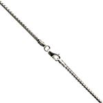 14K WHITE Gold SOLID FRANCO Chain - 18 Inches Long 1.7MM Wide 1